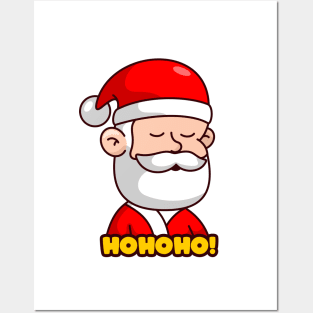 HOHOHO Christmas Santa Claus Posters and Art